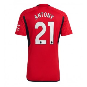 Manchester United Antony #21 Hjemmebanetrøje 2023-24 Kort ærmer